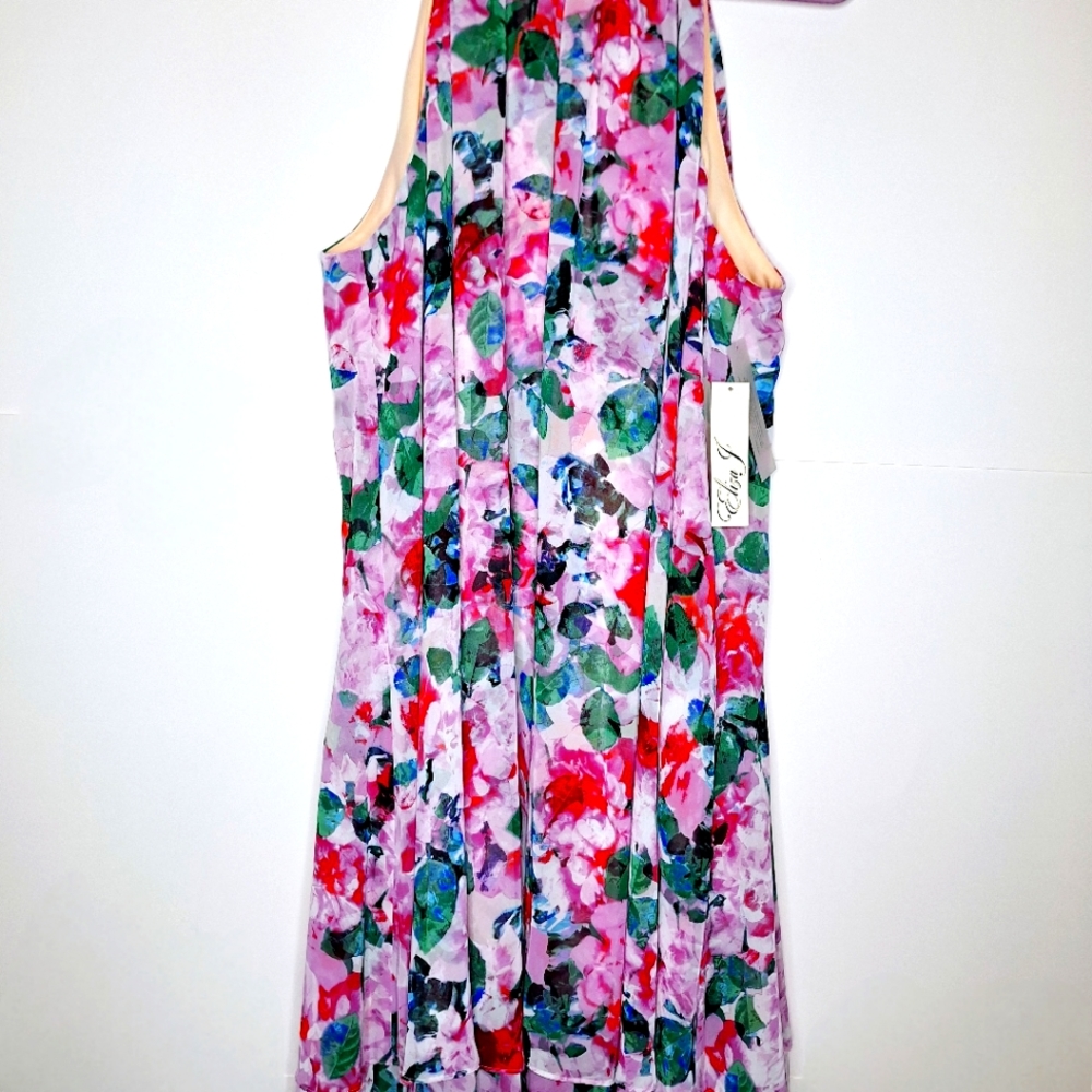 NWT Eliza J "The Garden Party" halter neck plus size dress size 20W.